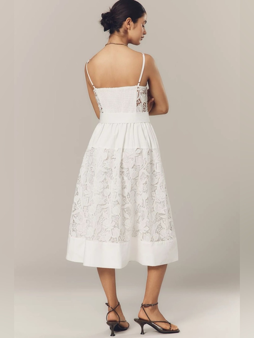 NWT En Saison Anthropologie Marisol Lace Bustier Belted Midi Dress, S - Picture 3 of 12